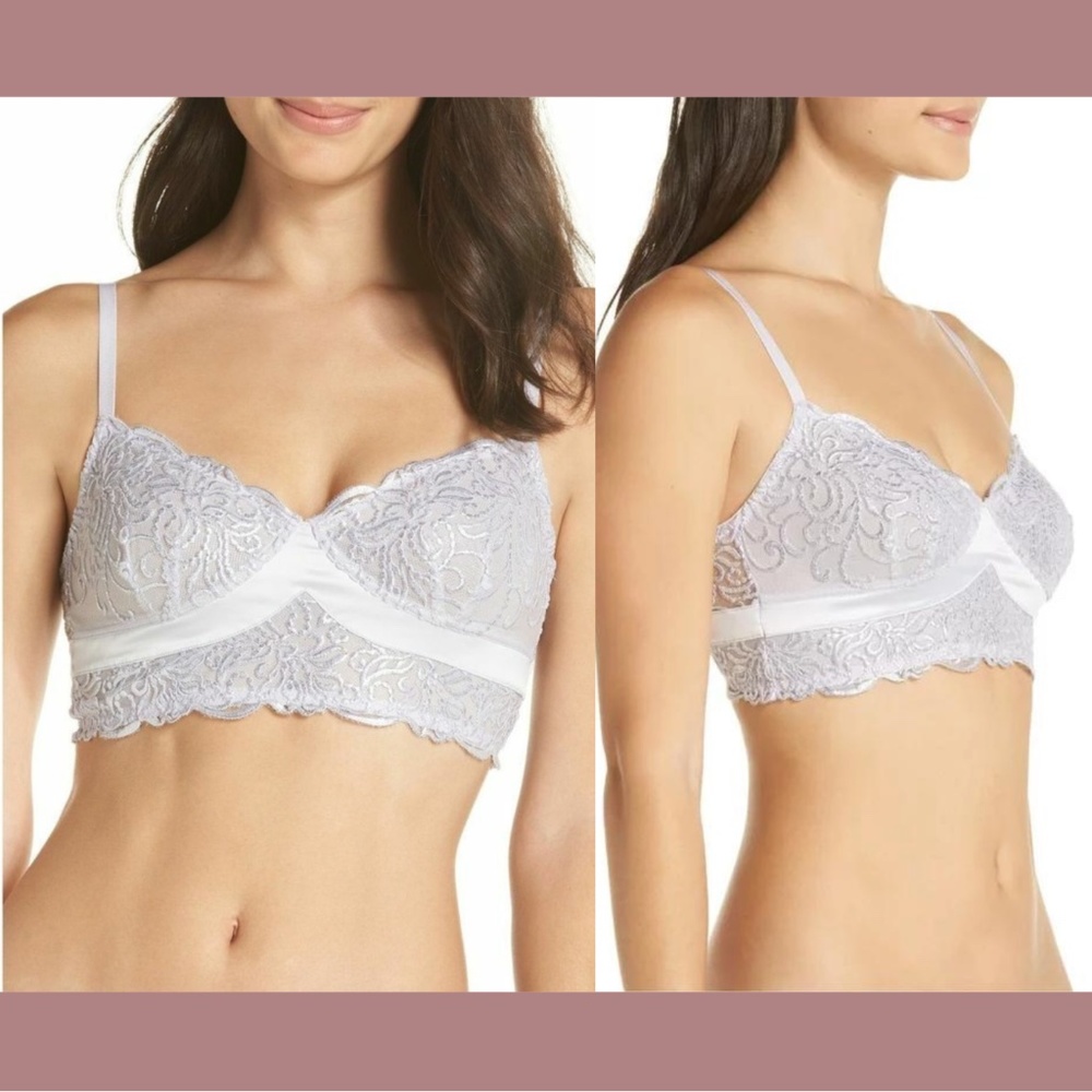 NWT $58 Free People Intimately [ Medium ] Evelina Bralette Cloudy Lavender‎
